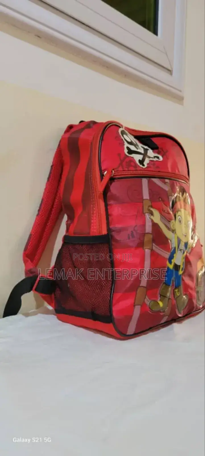 Jake and the Neverland Backpack Bag,Red