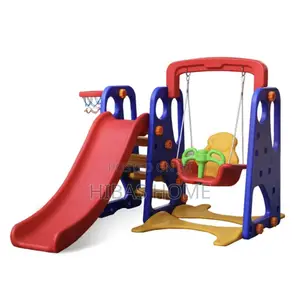 Big Size Swing Slide With Basket Ball Hoop 180x170x125cm