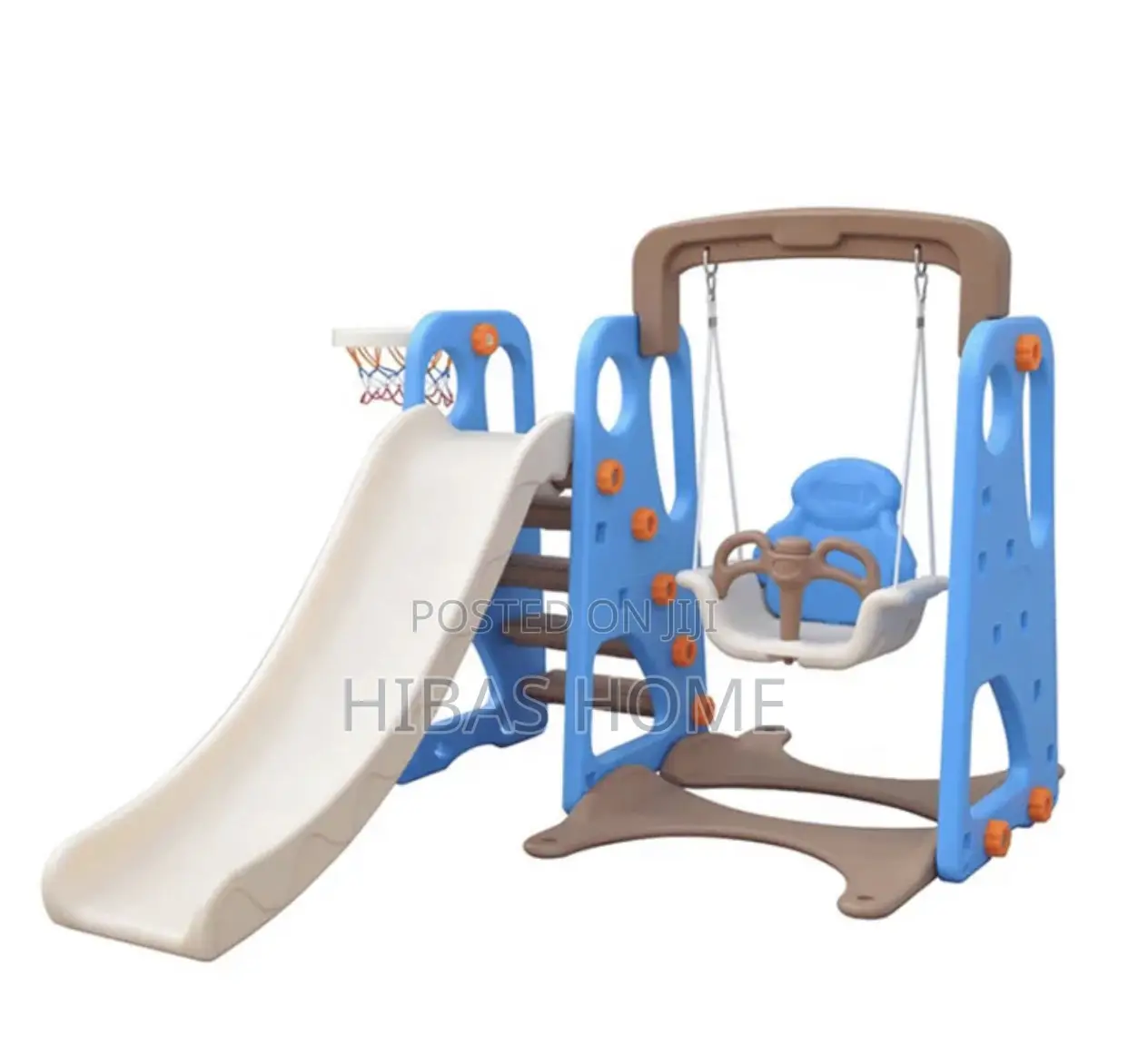 Big Size Swing Slide With Basket Ball Hoop 180x170x125cm
