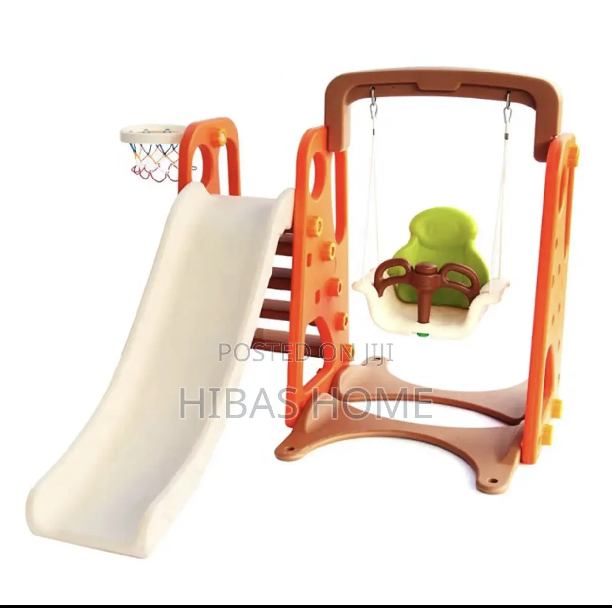 Big Size Swing Slide With Basket Ball Hoop 180x170x125cm