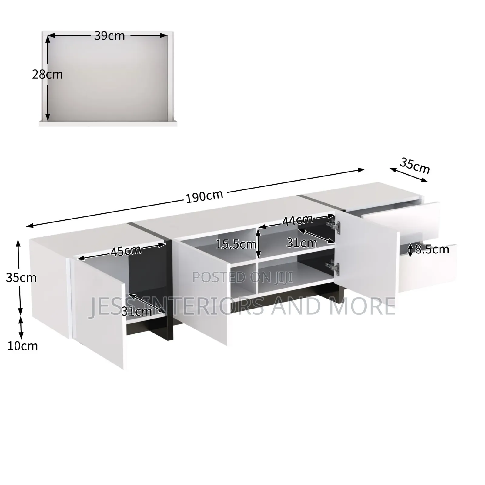 TV STAND (White Black)