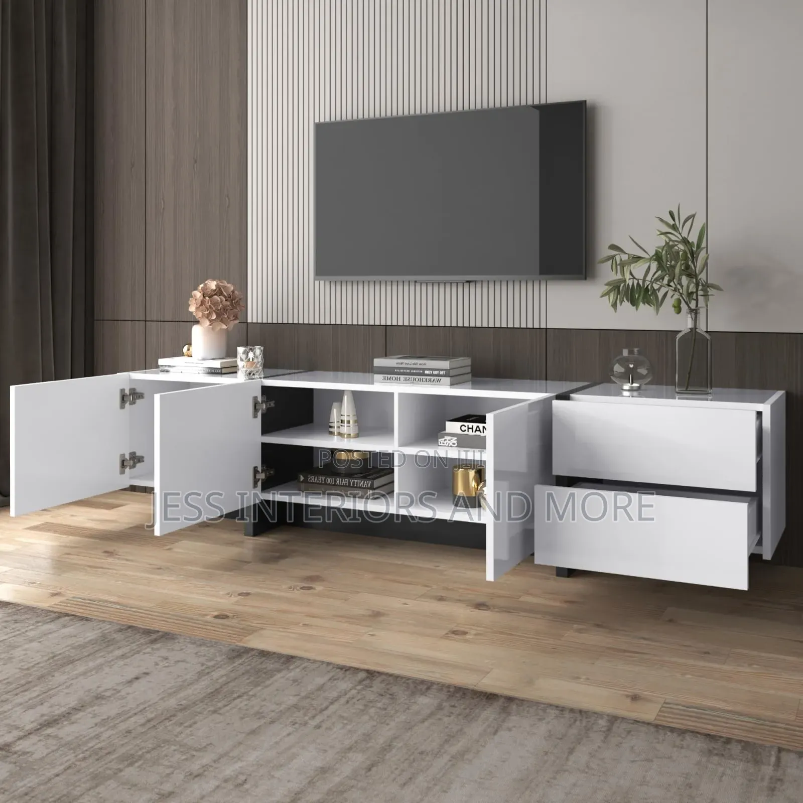 TV STAND (White Black)