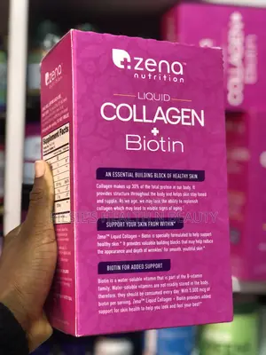 Zena Liquid Collagen for Women Men Collagen Peptides+Biotin