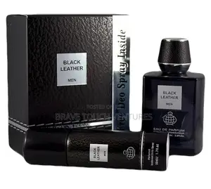 Black Leather Men Perfume With Free Deo Spray - 100ml