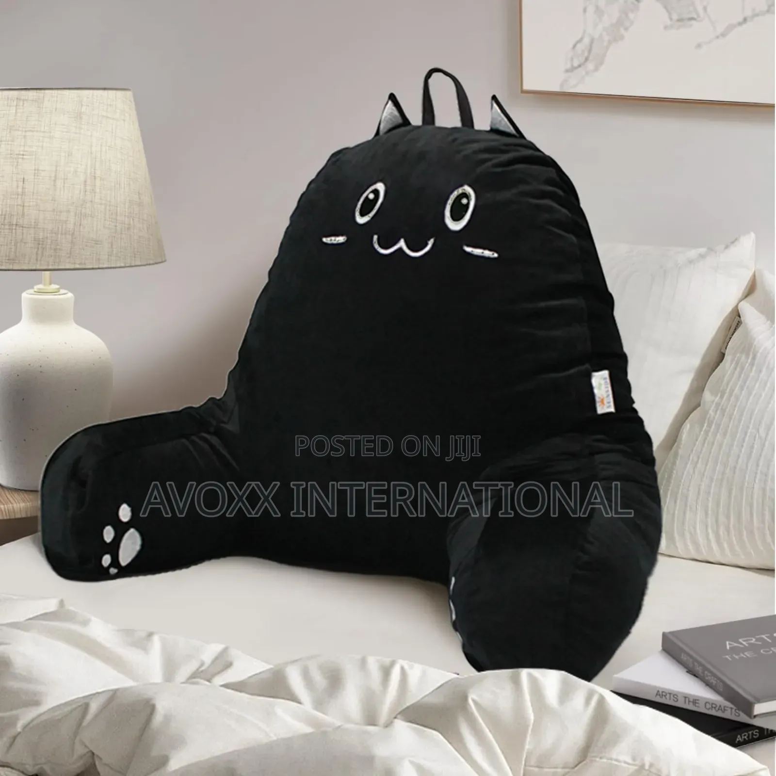 SUNSIDE Kitty Reading Pillow for Sitting in Bed