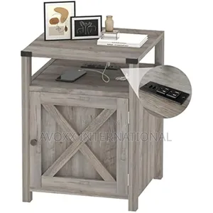 Manufactured Wood Nightstand With Barnes Charging Station