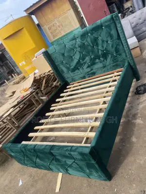 Green Bedframe ( Double)//Free Delivery