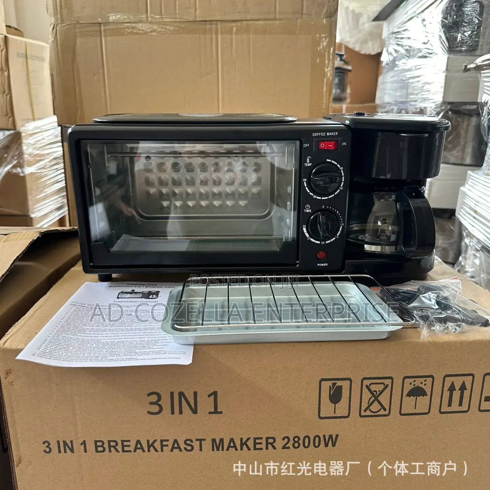 3 in 1 Breakfast Maker With Pan Cover