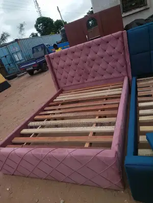 Pink Bedframe (Double)//Free Delivery