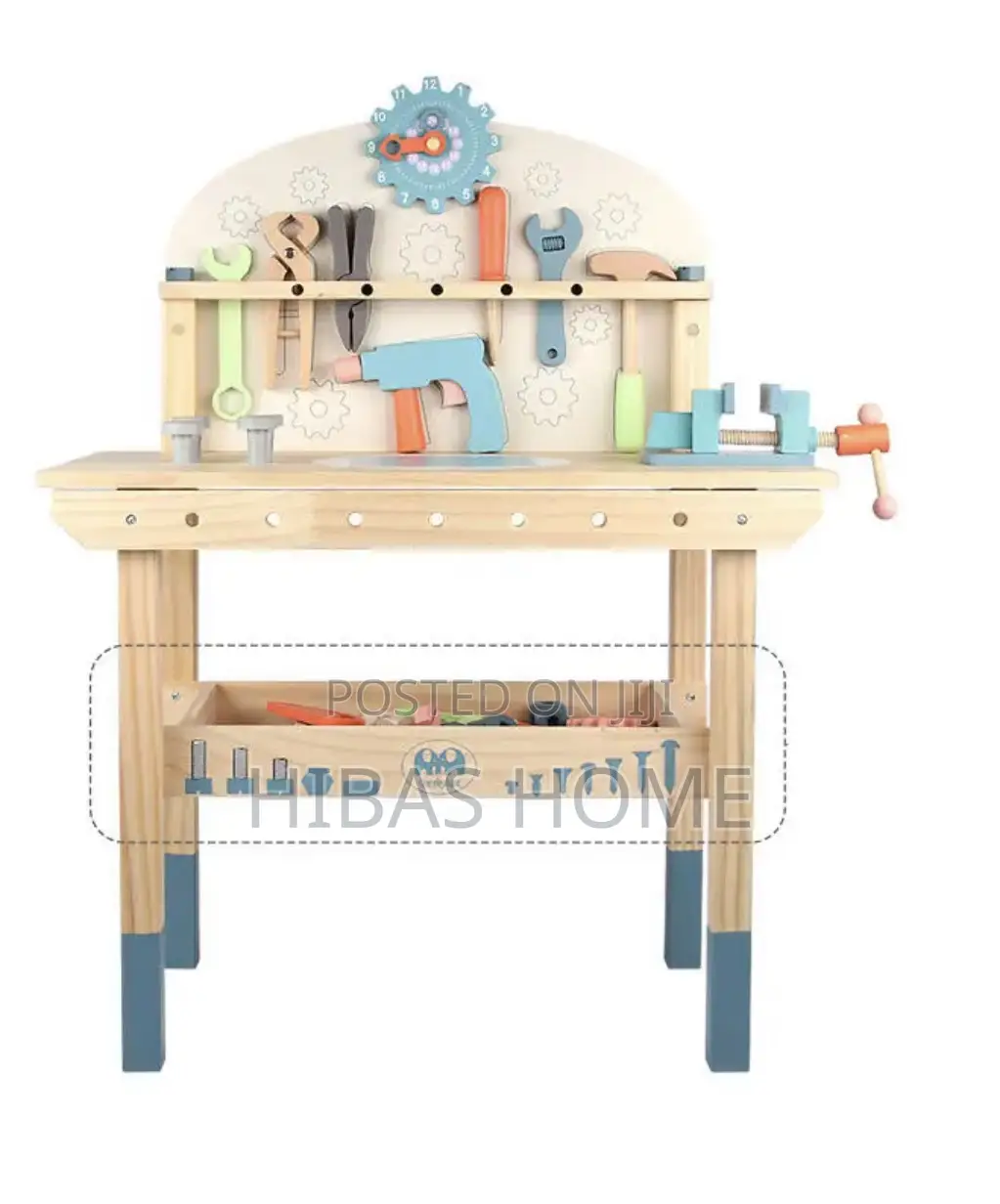 Kids/Children Role Play Tool Wooden Bench With Accessories