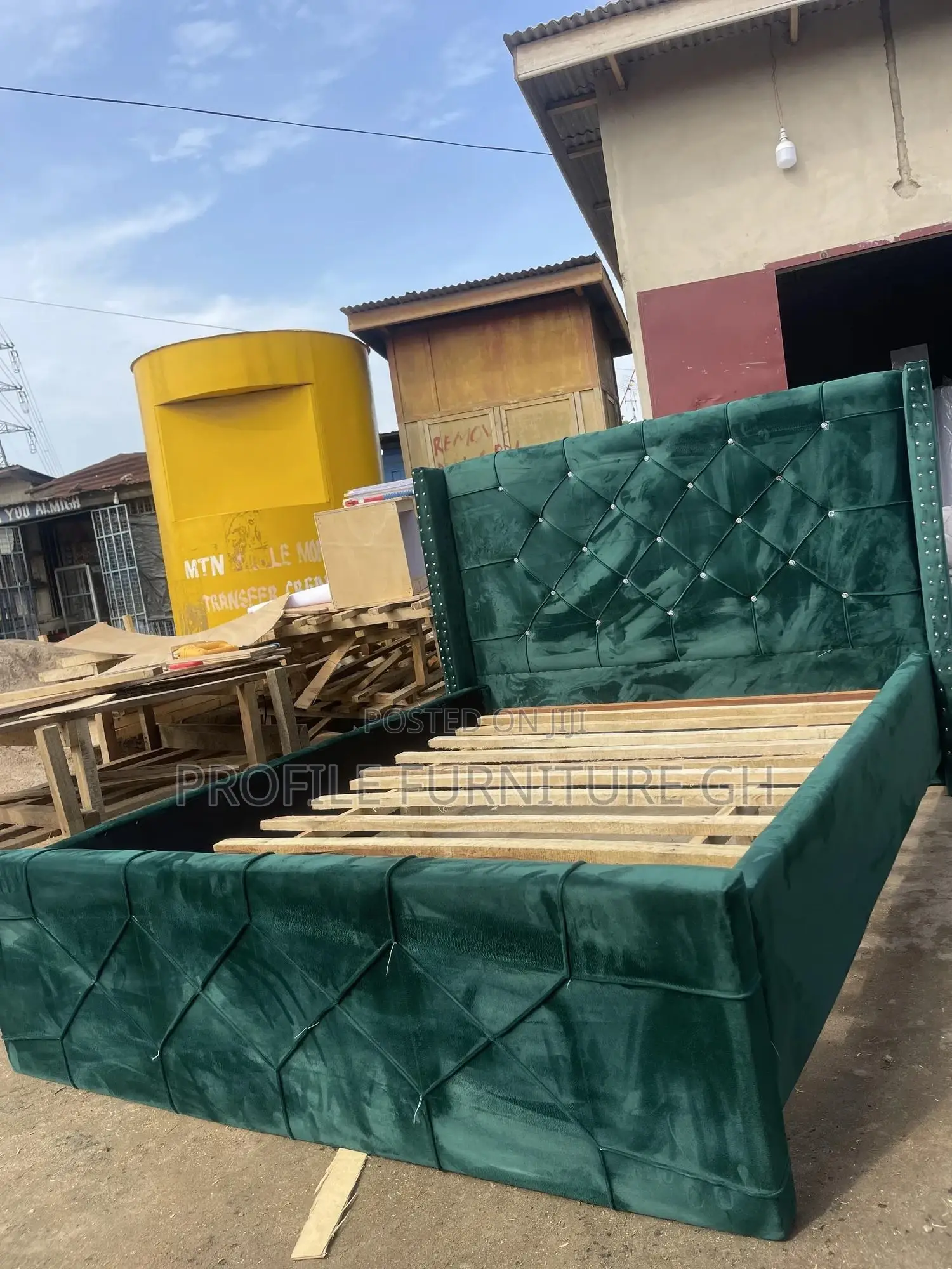 Quality Fabric Bedframe (Double)//Free Delivery