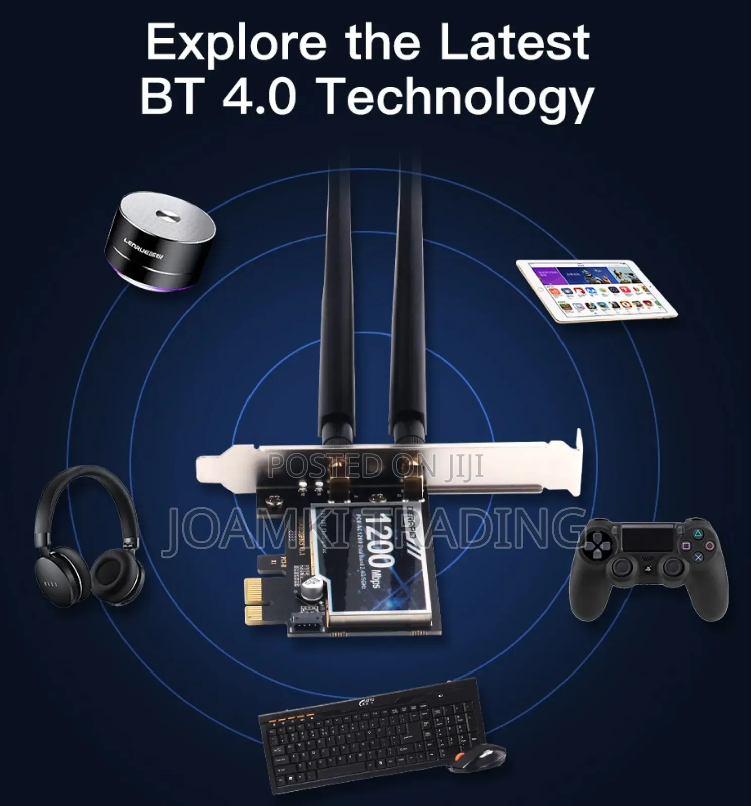 1200mps Wireless Pci-E Adapter Card + Bluetooth, 2.4ghz,5ghz