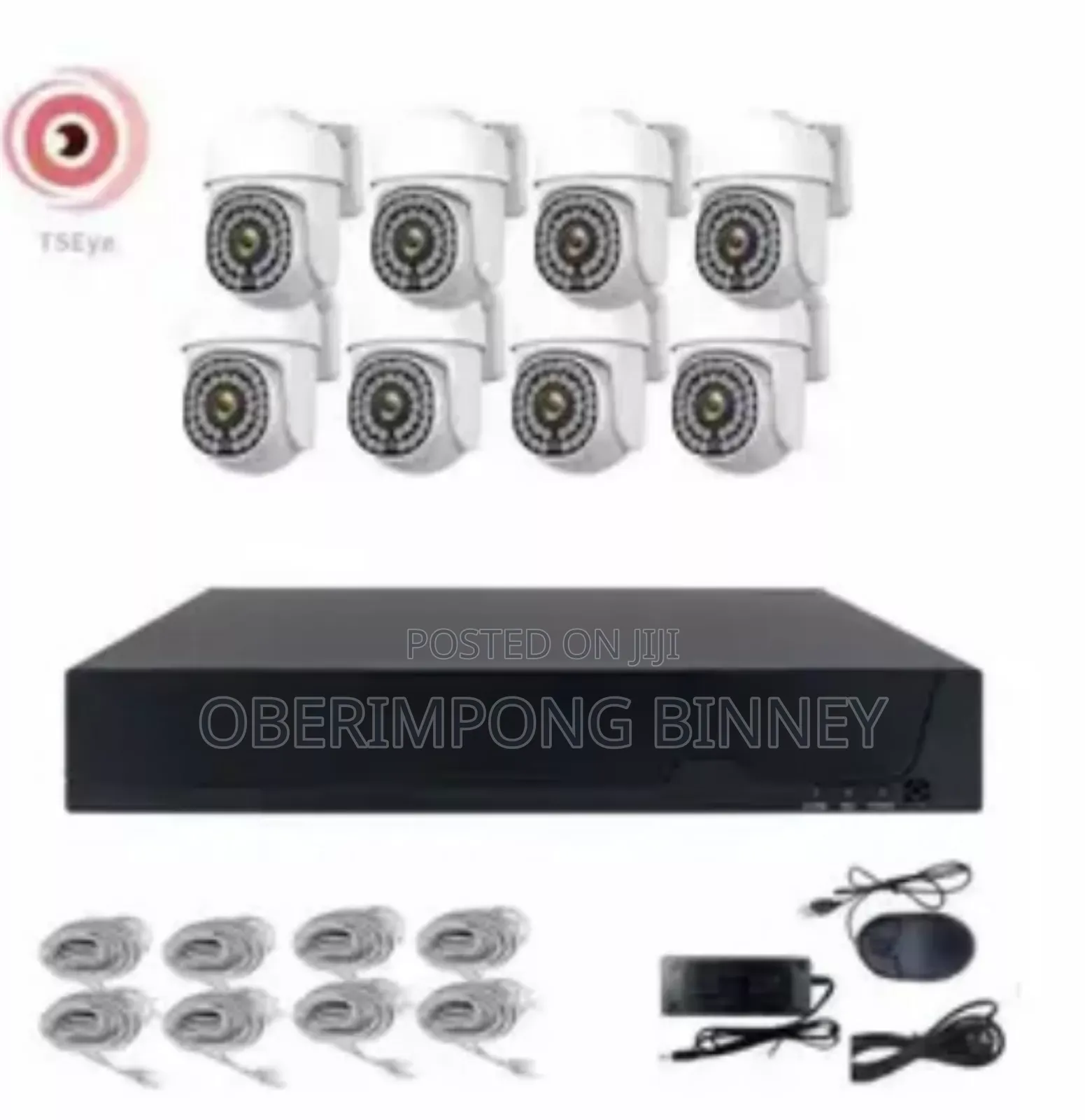 Camera Ip PTZ With Audio Full Coloured 8mp 8 Channel Kit