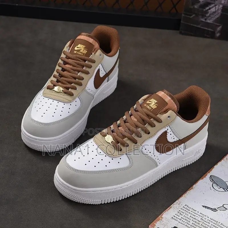 Air Force 1 Brown And White