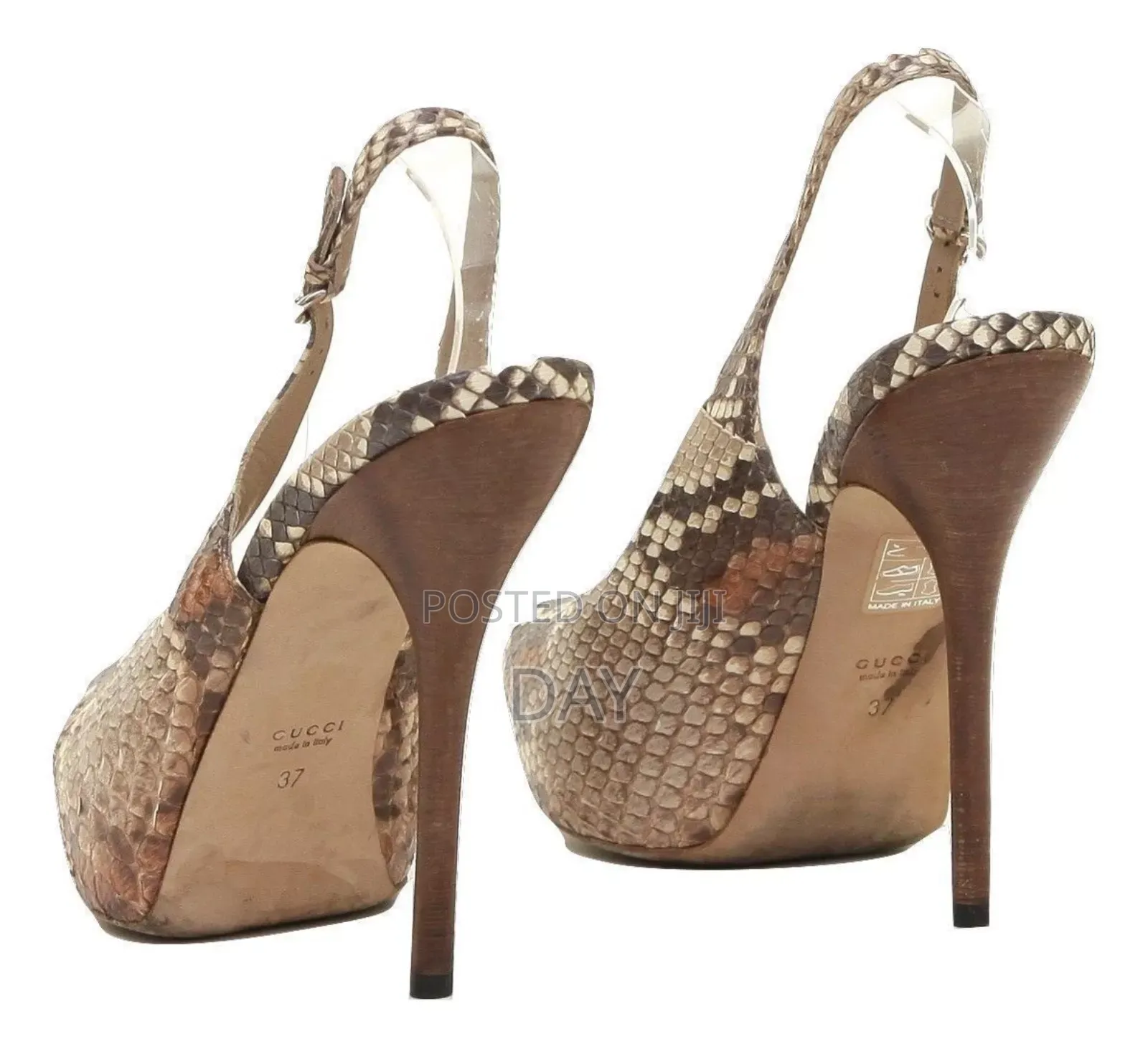 High Heel Gucci Snakeskin Leather