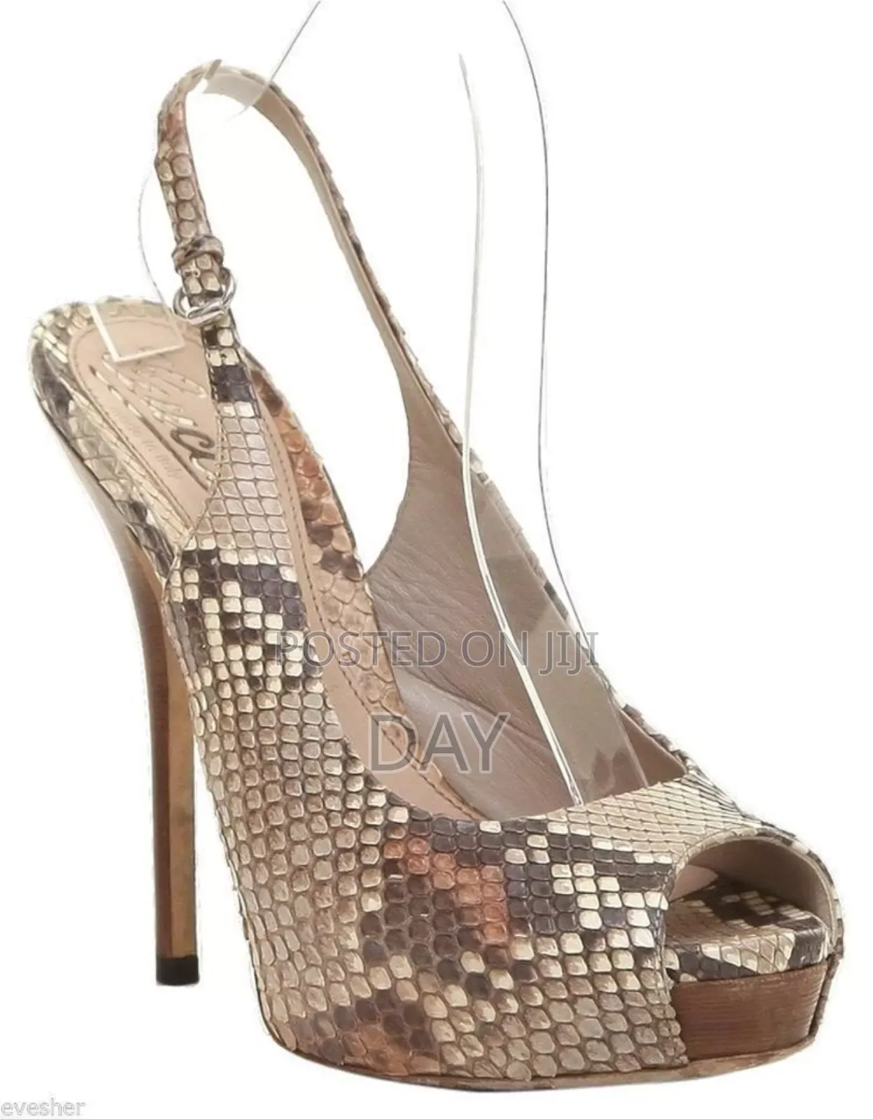 High Heel Gucci Snakeskin Leather