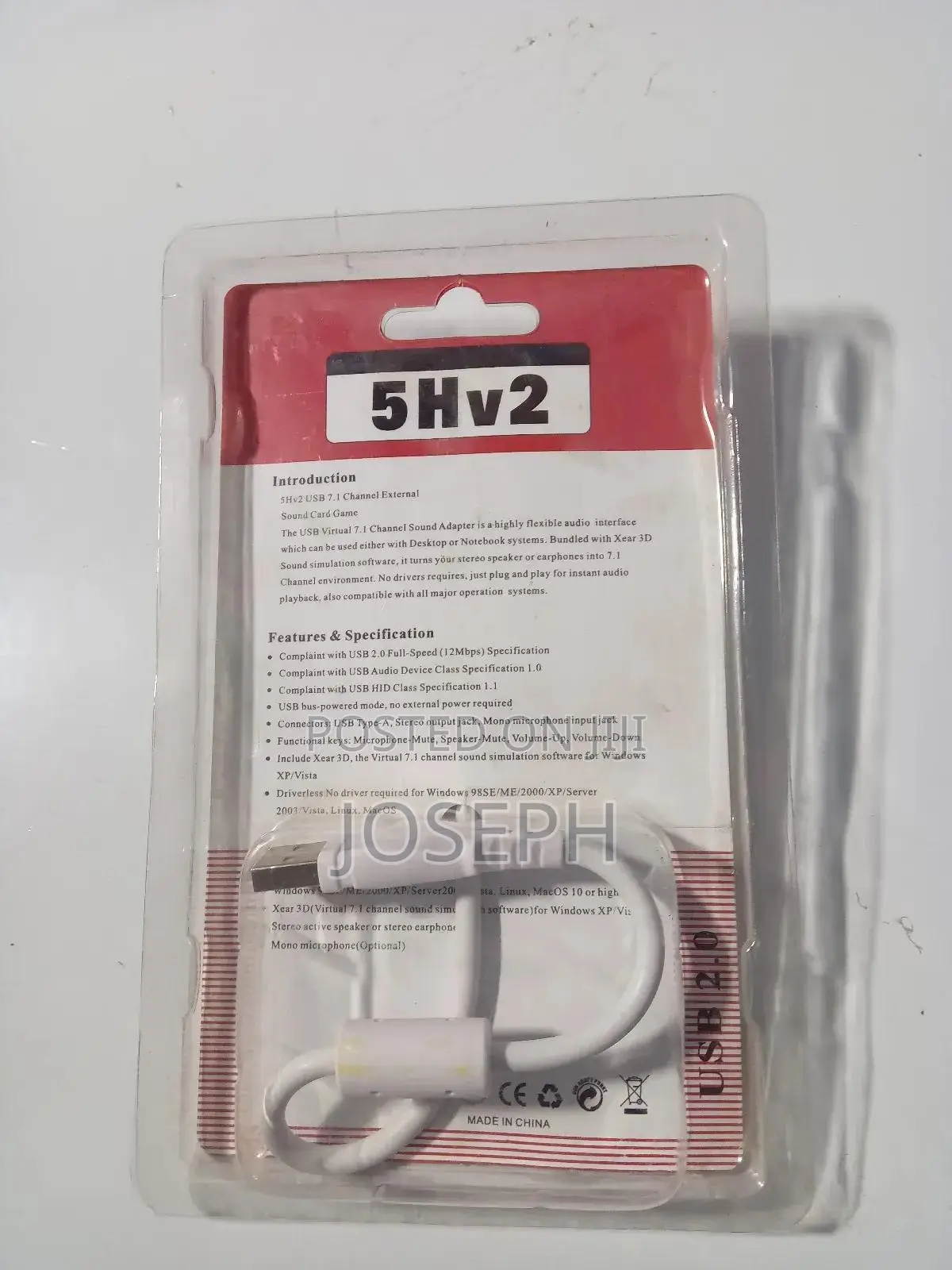 Usb Sound Card 5hv2