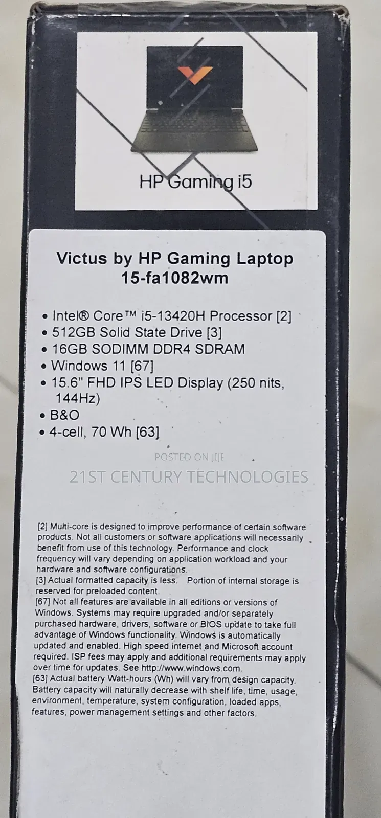 New Laptop HP Victus 15 16GB Intel Core i5 SSD 512GB