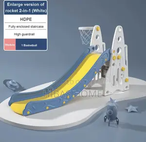 Children Big Size Slide With Basketball Hoop 157x69x119cm