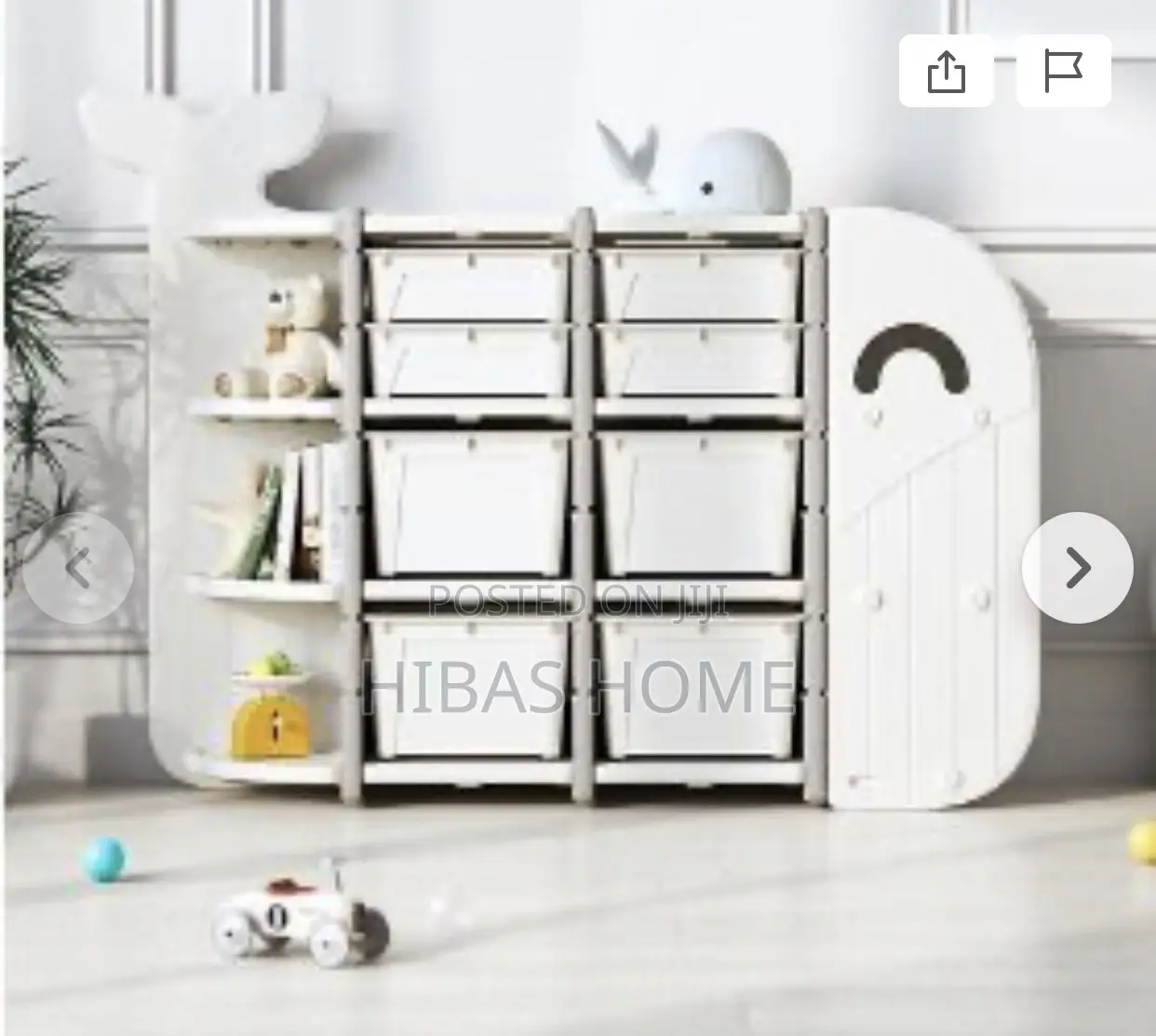 Whale Shape Big Shelf Storage Cabinet Bookshelf 190x32x114cm
