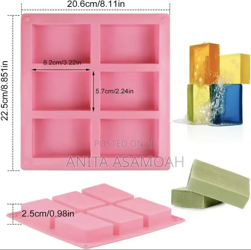 6 Cavity Rectangular Silicone Mold