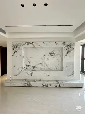 Modern TV Unit Design With Sintered Stone