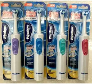 3x Wisdom Spin Brush Whitening Battery Electric Toothbrush
