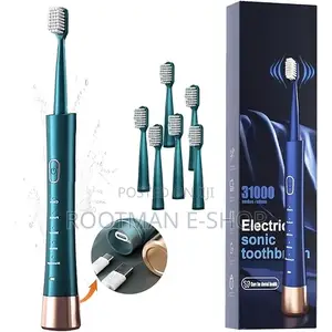Waterproof Electric Toothbrush, 2-hour Fast Charger, 5 Modes