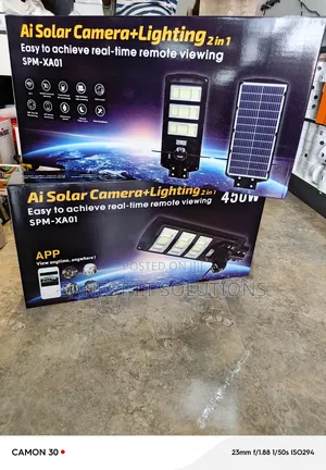 Solar Streetlight With Sim Card CCTV Camera PTZ