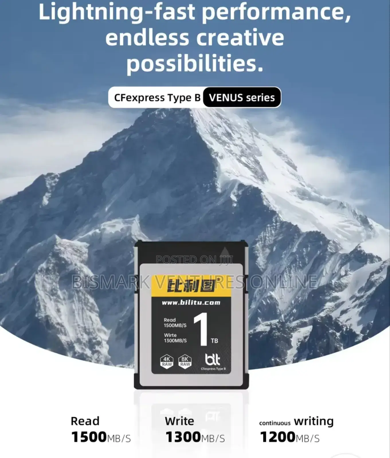 1 Tb Cfexpress Type B Memory Card for Cinema Cameras