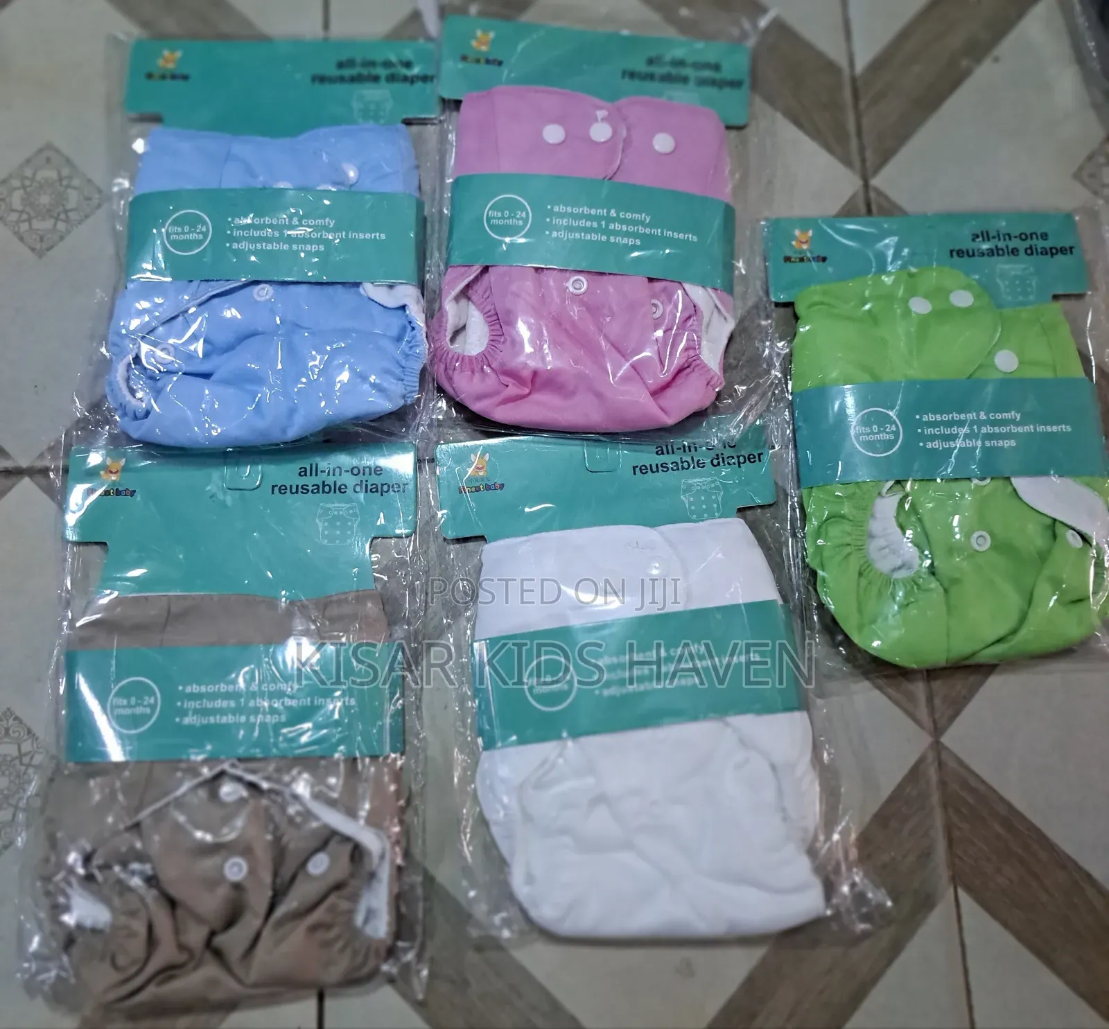Reusable Baby Diapers, Size 0 to 24 Months ( Price for 1)