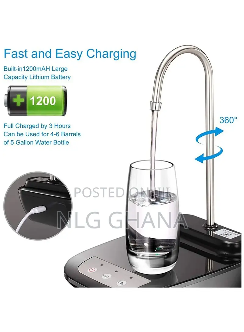 Electric Rechargeable Portable Water Bottle Dispenser With P