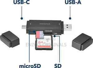Sd Micro Sd Card Reader Usb-c Or Usb-a 3.0 Host Insignia