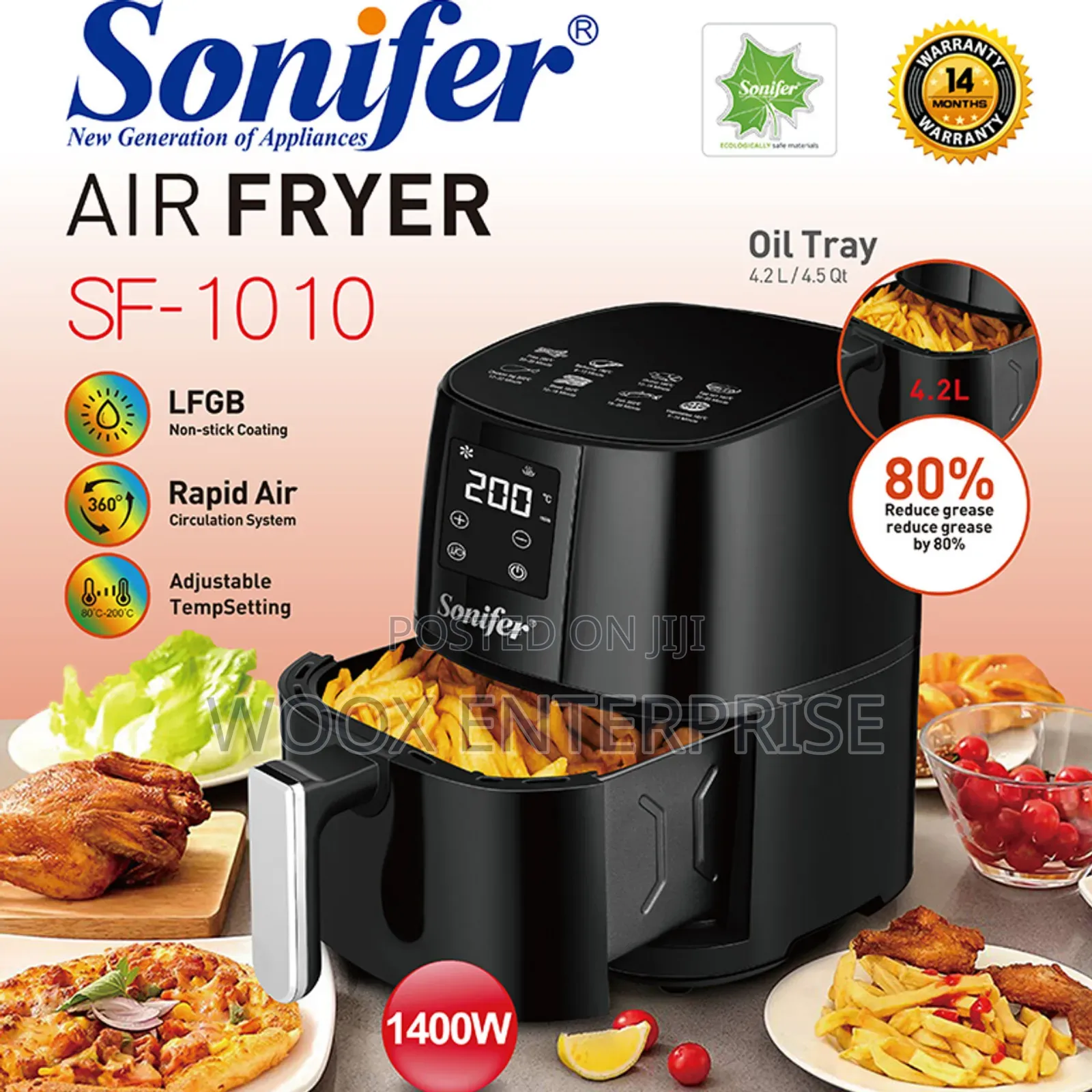 Sonifer Air Fryer (4.2L) Smart Touch