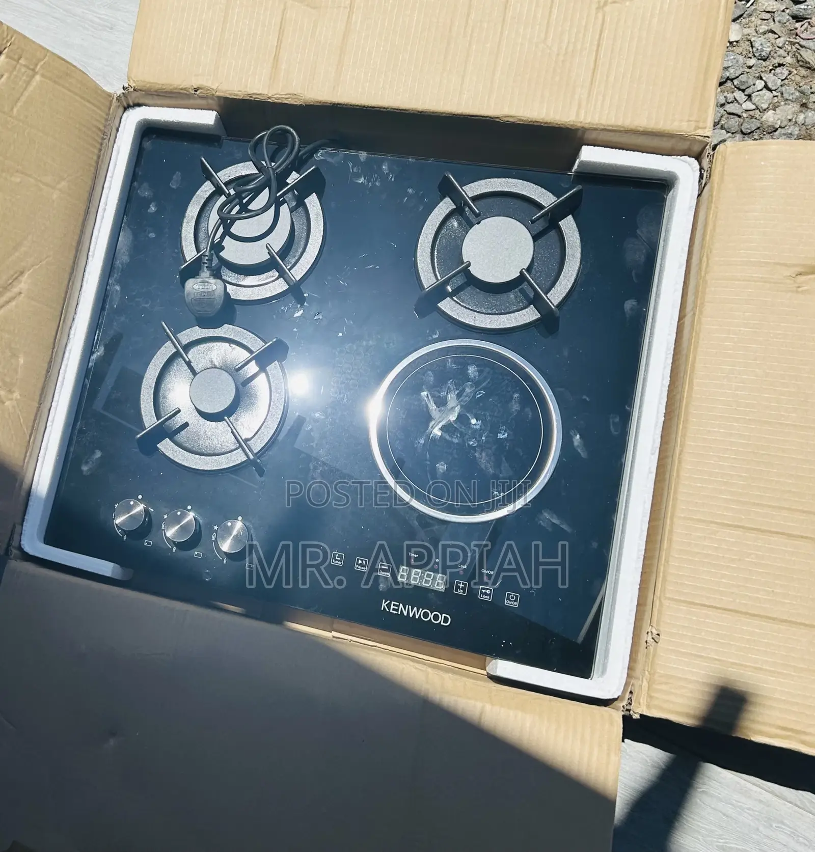 Get Kenwood 3 Gas With 1 Electric Built-in Cooker 
