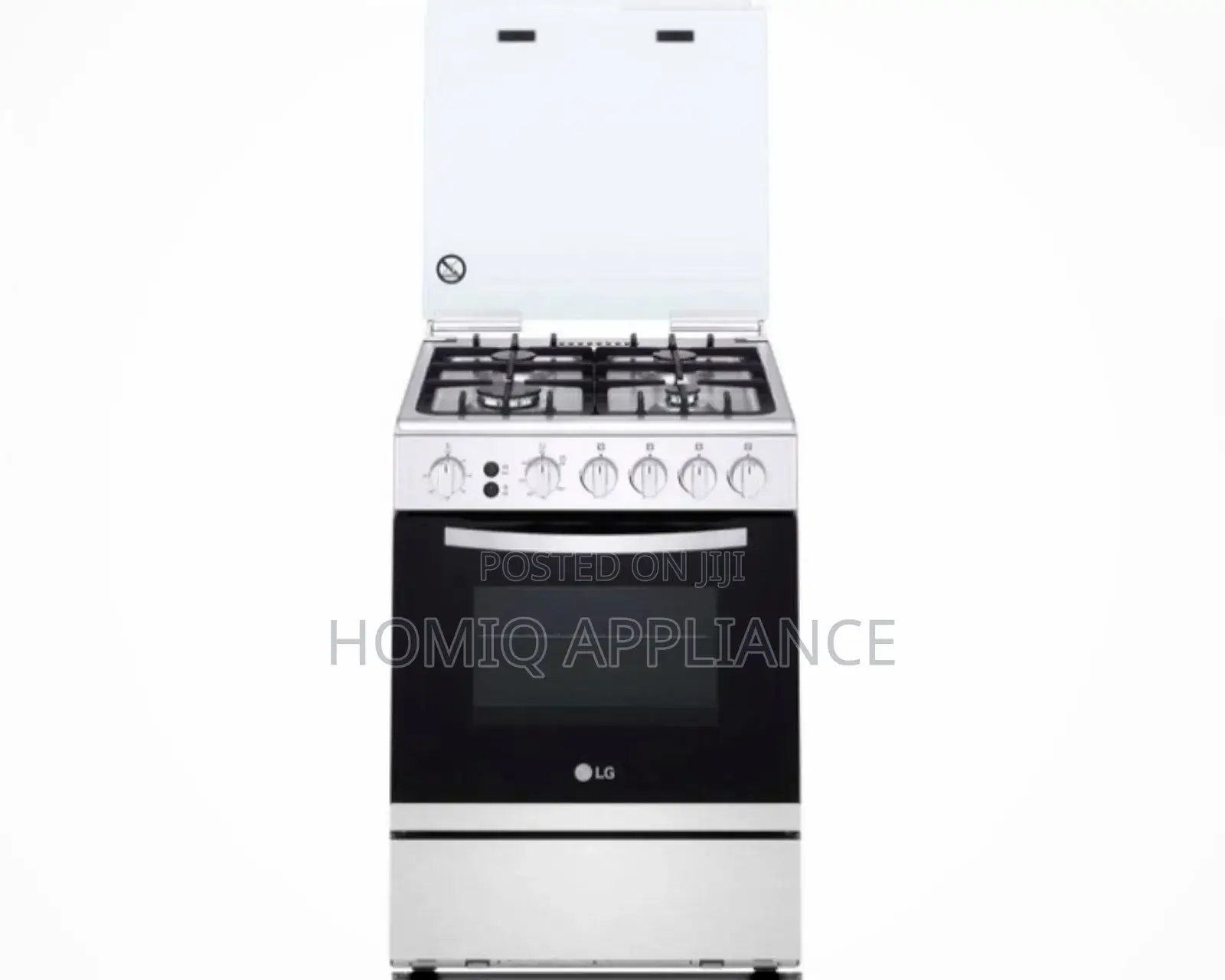 LG Gas Cooker 60×60 Silver Free Standing Burner With Oven