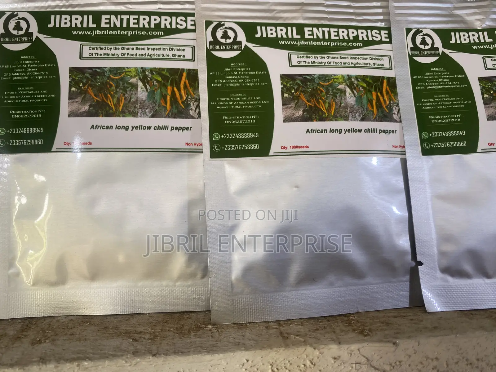 African Yellow Chilli Pepper, Non Hybrid, High Yielding
