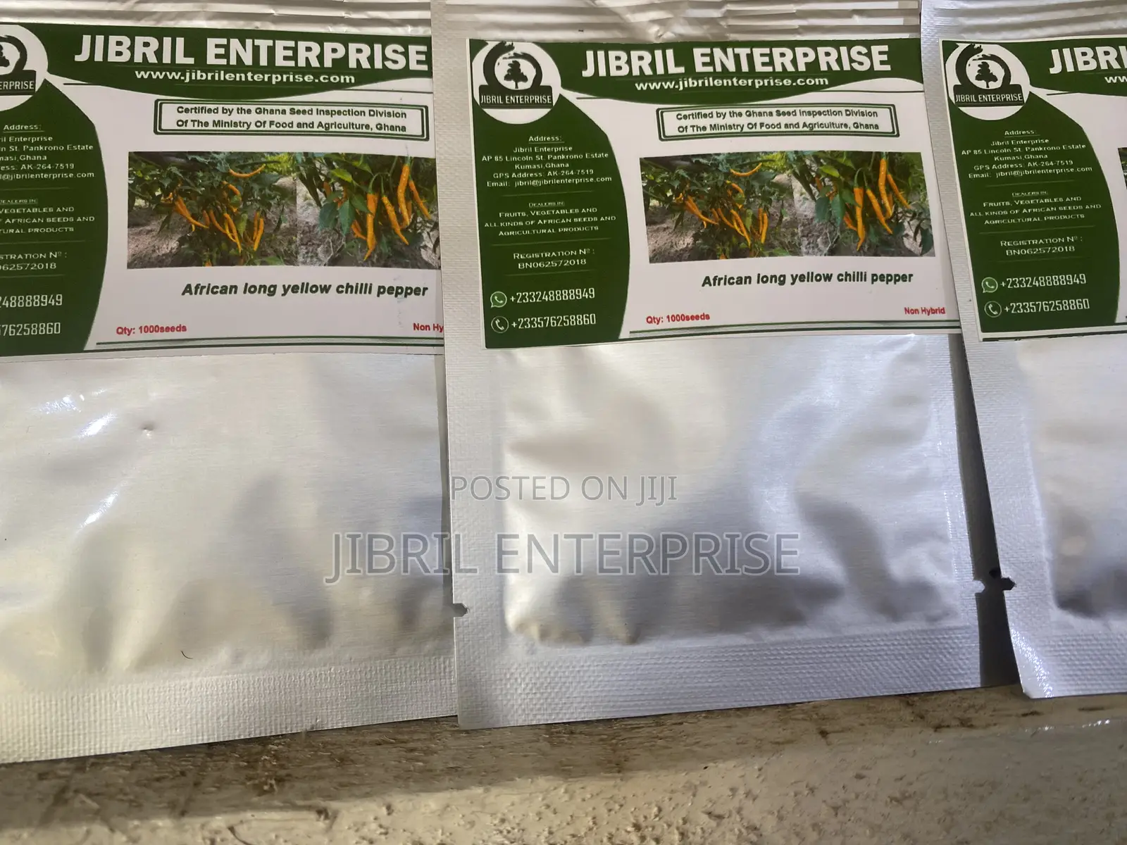 African Yellow Chilli Pepper, Non Hybrid, High Yielding