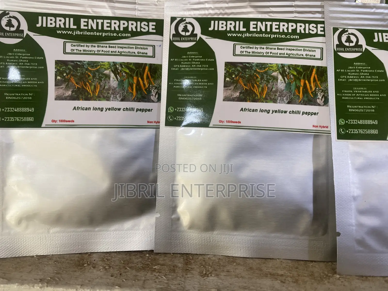 African Yellow Chilli Pepper, Non Hybrid, High Yielding