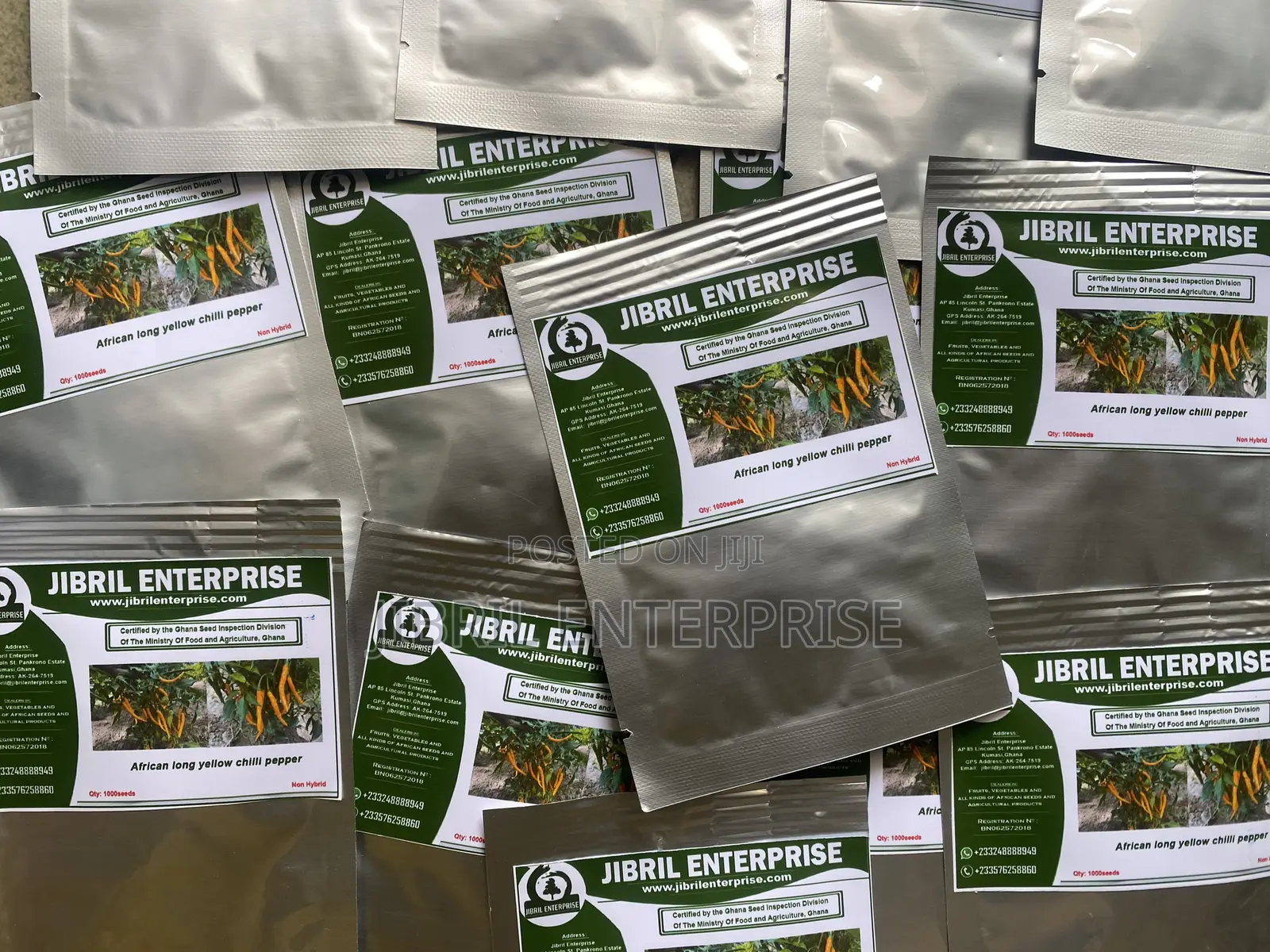 African Yellow Chilli Pepper, Non Hybrid, High Yielding