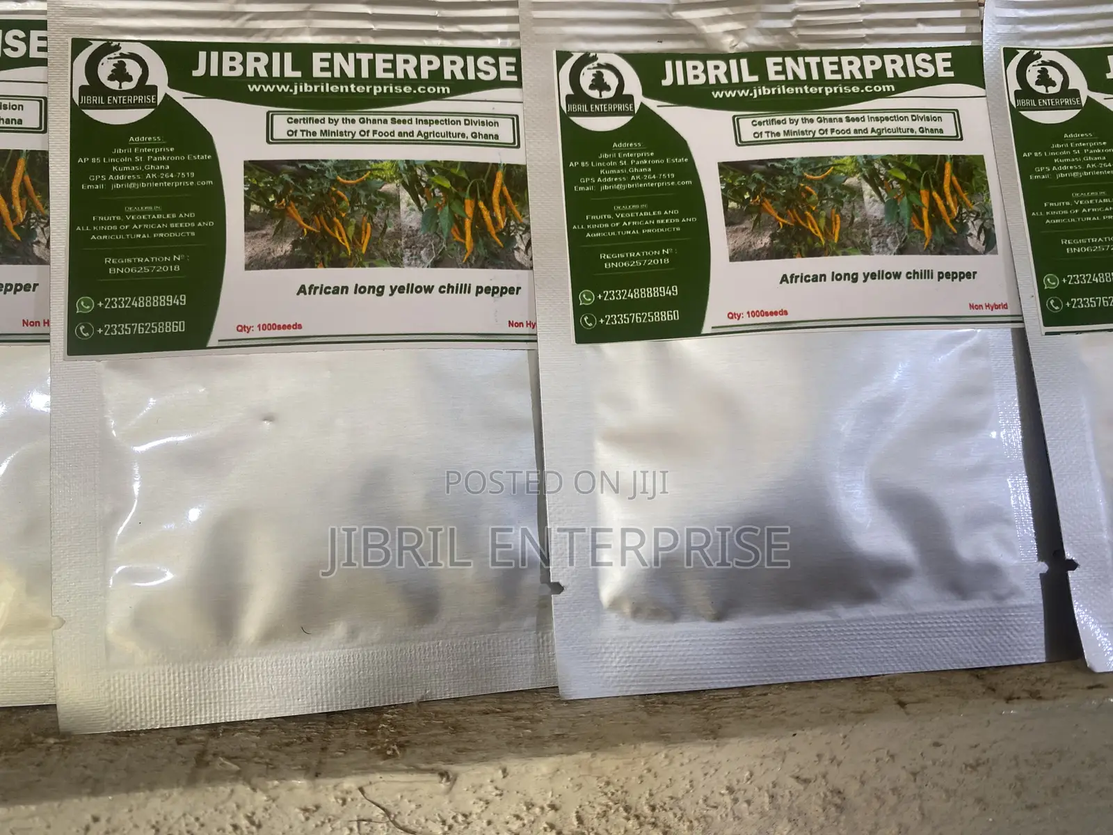 African Yellow Chilli Pepper, Non Hybrid, High Yielding