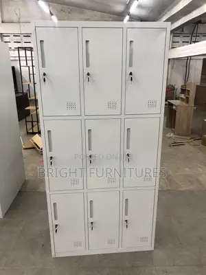 Office Cabinet With Nine (9) Lockers