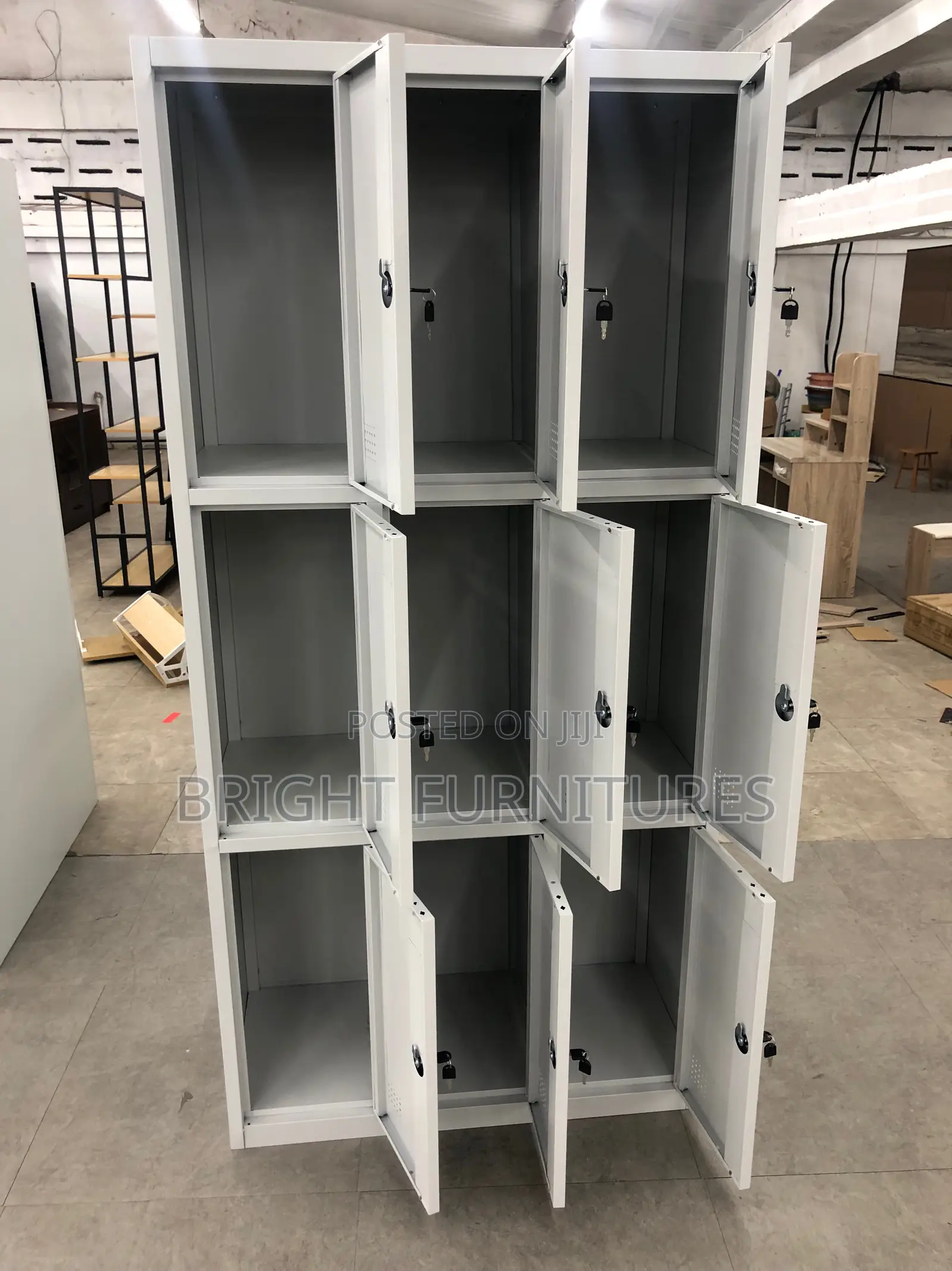 Office Cabinet With Nine (9) Lockers