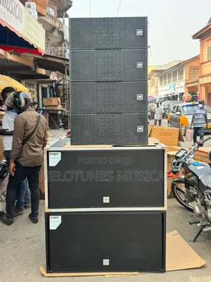 Two Pairs of Jac Line Array 10inches Speakers With Bass