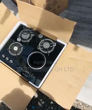 Shop Black Glass 60cm Kenwood 3+1 Gas/Electric Hobs