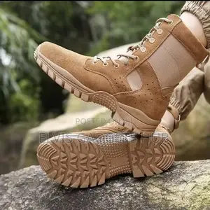 Men's Cowhide Military Tactical Combat Boot