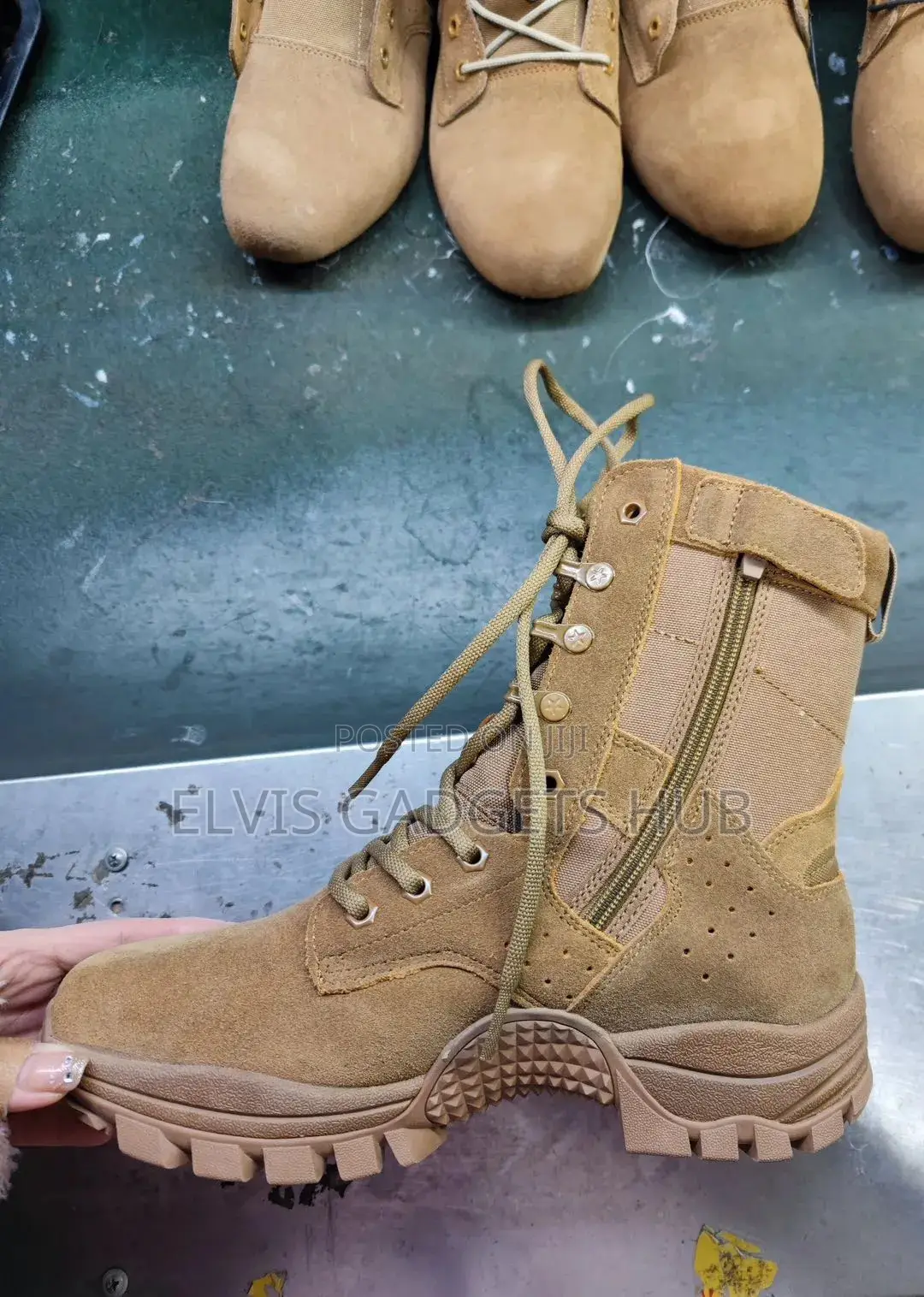 Men's Cowhide Military Tactical Combat Boot
