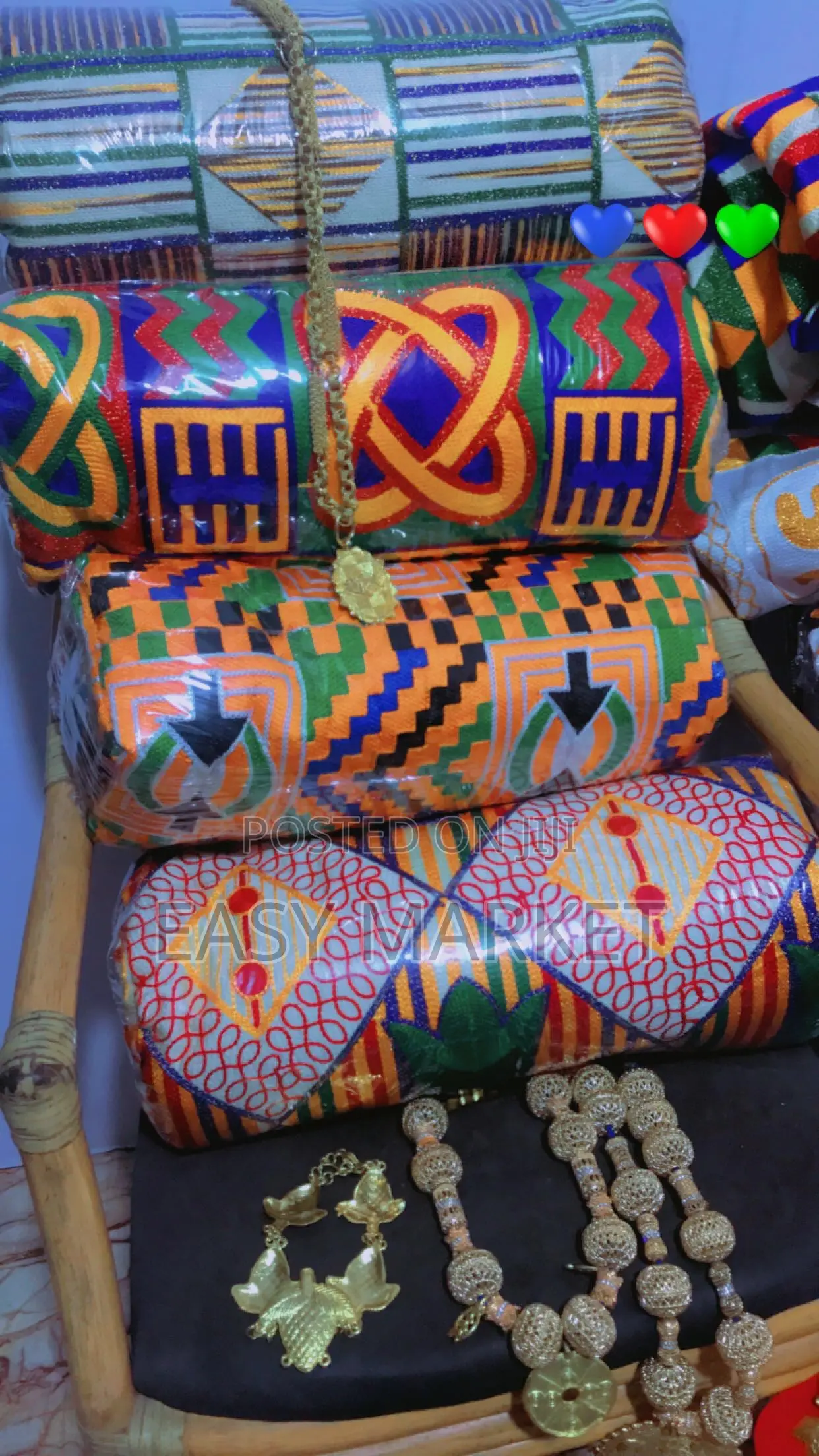 Kente Gold Beads Renting for Man and Woman
