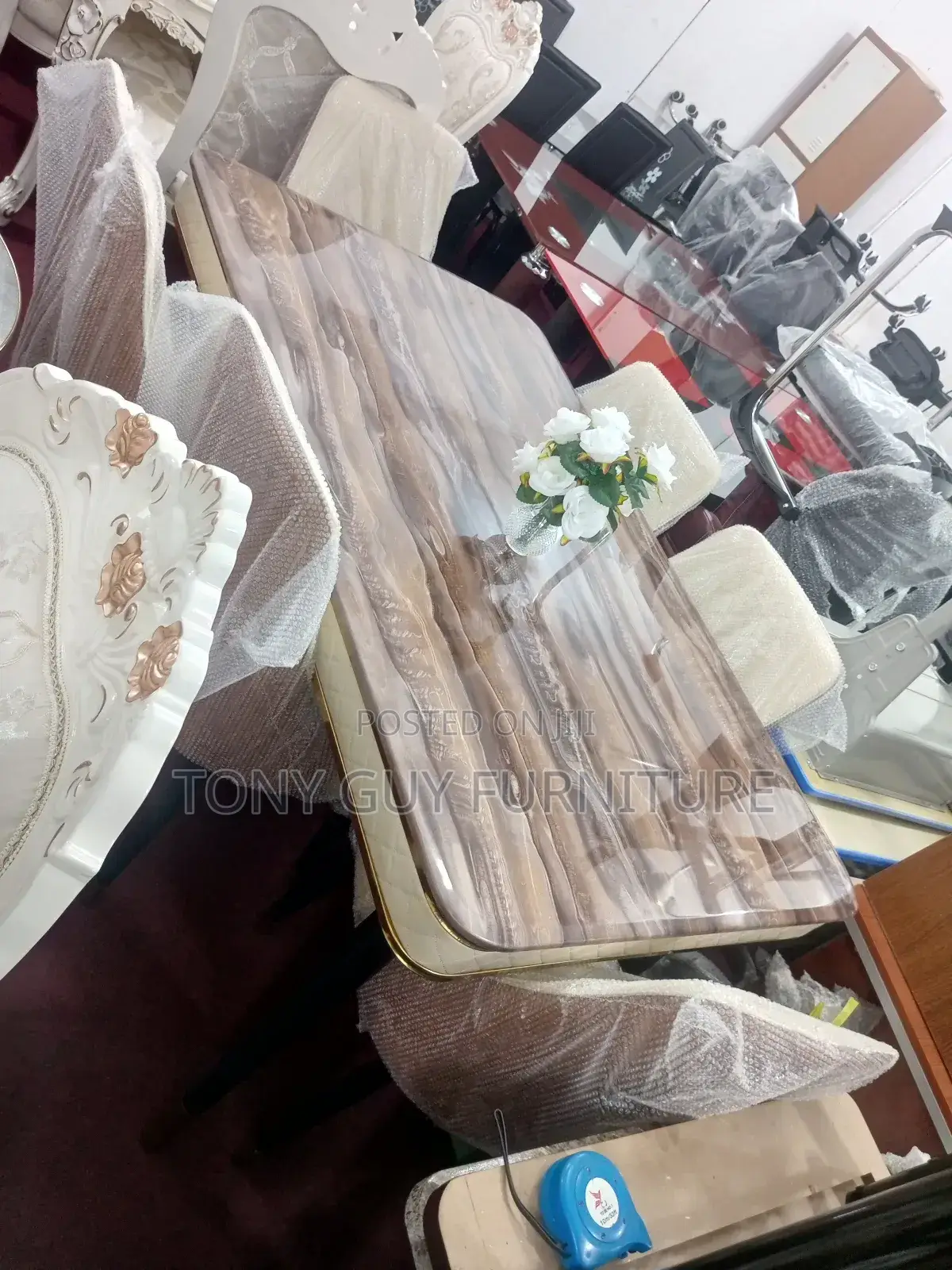 Glass Dining Set Available for Sale