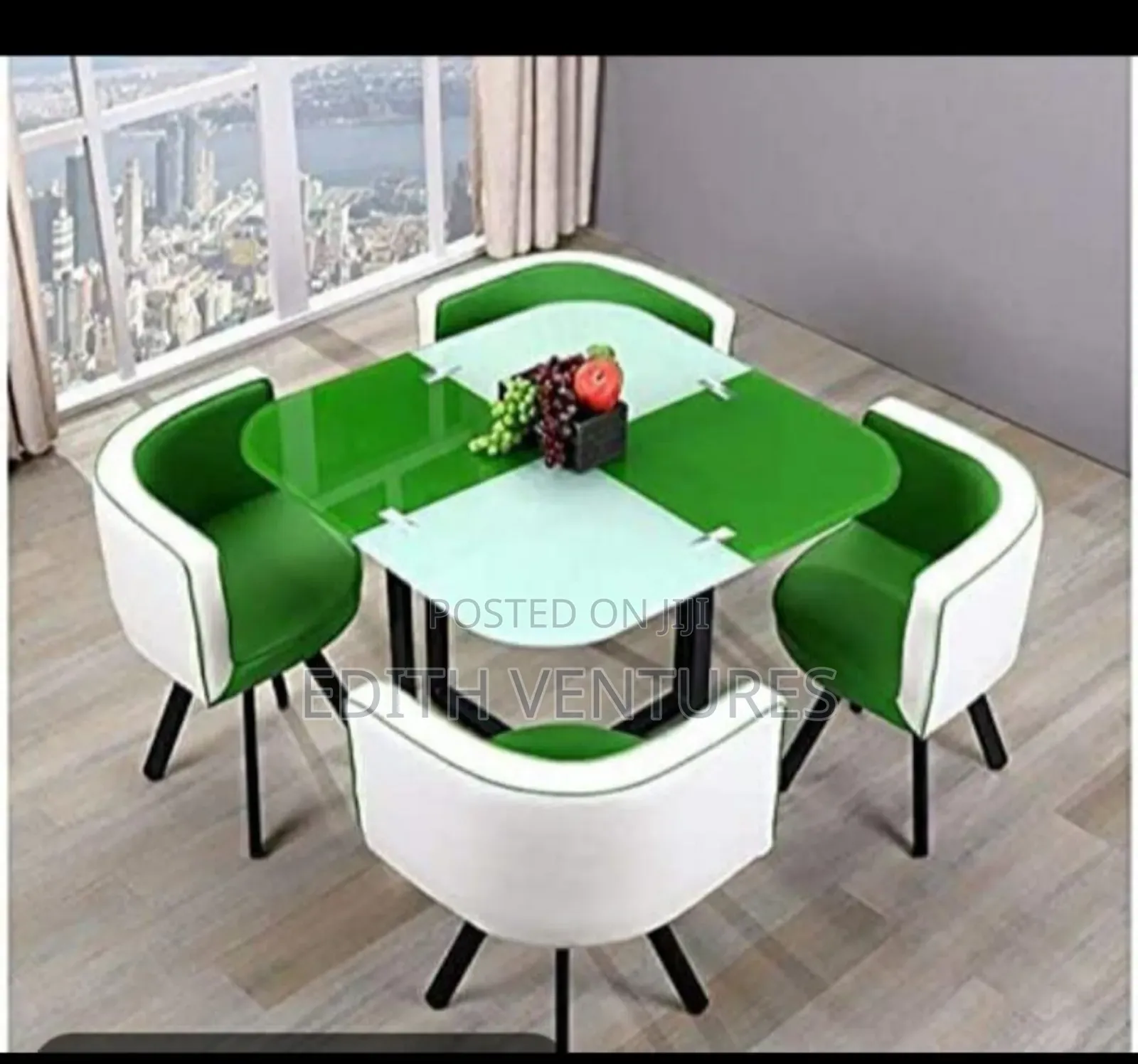 Square Shaped Multicoloured Dining Set